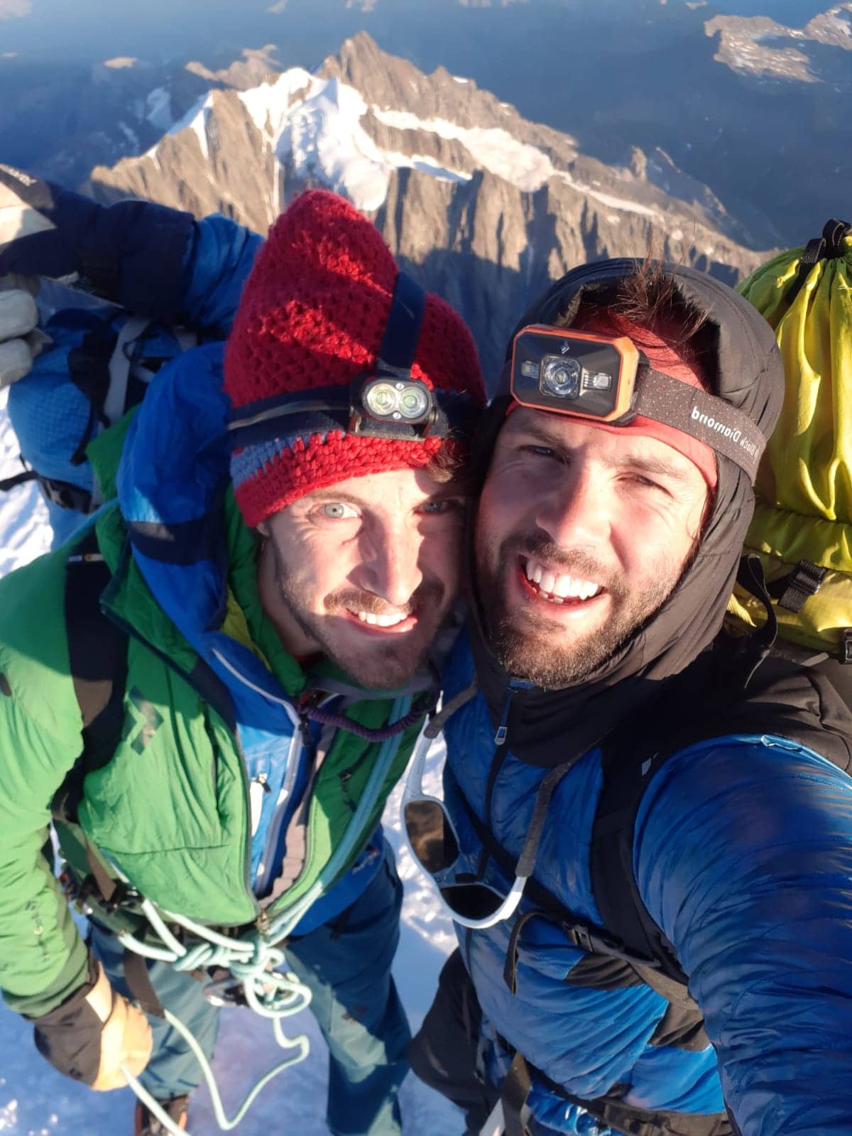 Gemeinsames Gipfelglück am Mont Blanc: Dominik und Tobi